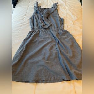 Ann Taylor LOFT lightweight chambray denim dress ruffles